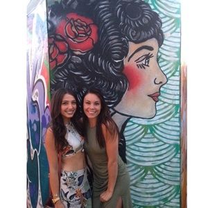 Boho festival two piece skirt and top set